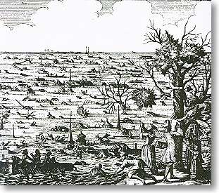 Sturmflut, Stich 1675